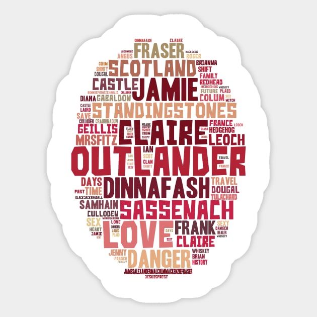 Sassenach Scotland Standing Stones Sticker by ShawnaMac